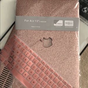 Rose Gold Sparkle Mac Air Case